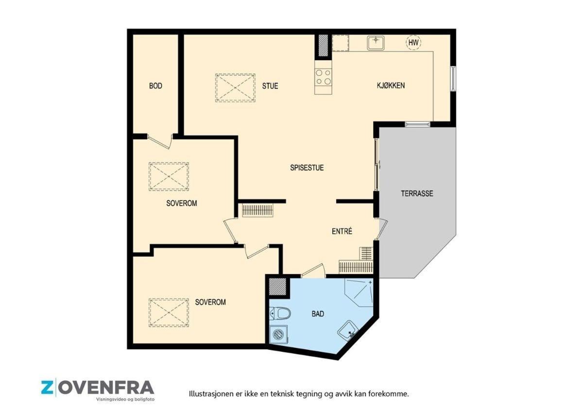 Sentral Loftsleilighet Med Solfylt Utetplass Appartamento